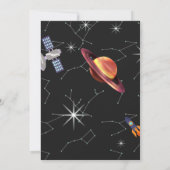 宇宙誕生日宇宙飛行士名エイジフォト 招待状 (裏面)