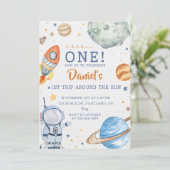 宇宙誕生日宇宙飛行士1回目ののまわりに日没 招待状 (スタンド正面)