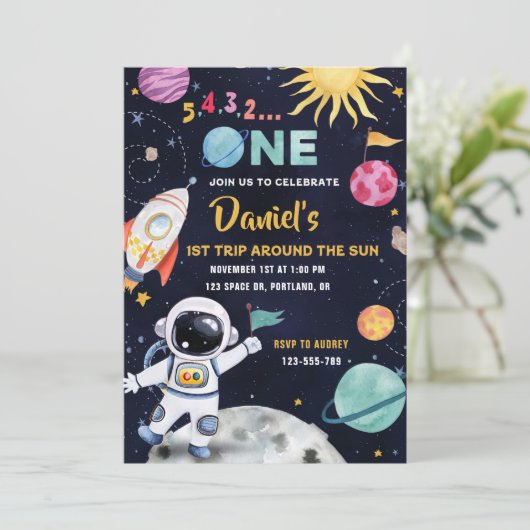 宇宙誕生日宇宙飛行士1日 招待状 (スタンド正面)