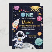宇宙誕生日宇宙飛行士1日 招待状 (正面/裏面)