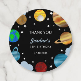 宇宙誕生日惑星銀河系ボーイズパーティー フェイバータグ