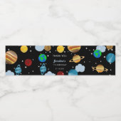 宇宙誕生日惑星銀河系ボーイズパーティー ペットボトルラベル (シングルラベル)