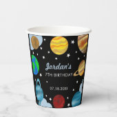 宇宙誕生日惑星銀河系ボーイズパーティー 紙コップ (裏面)
