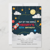 宇宙誕生日招待状外部空間 招待状 (正面)