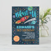 宇宙誕生日招待状宇宙パーティー 招待状 (スタンド正面)