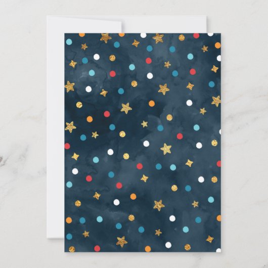 宇宙誕生日招待状宇宙パーティー 招待状 (裏面)