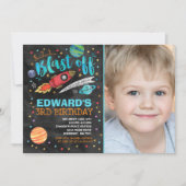 宇宙誕生日招待状宇宙パーティー 招待状 (正面)