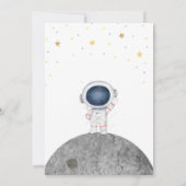 宇宙誕生日招待状宇宙飛行士招待状 招待状 (裏面)