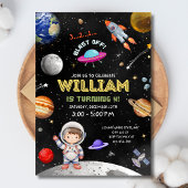 宇宙誕生日招待状宇宙飛行士誕生日 招待状