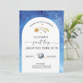 宇宙誕生日招待状 | 初めての旅 誕生日 招待状 (スタンド正面)