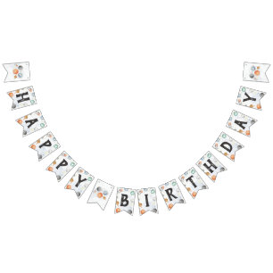 宇宙誕生日招待状、惑星銀河系イン バンティングフラッグ