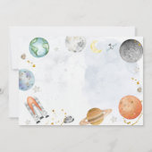 宇宙誕生日招待状、惑星銀河系イン 招待状 (裏面)