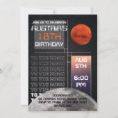 宇宙誕生日招待状 招待状 (正面)