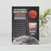 宇宙誕生日招待状 招待状 (スタンド正面)