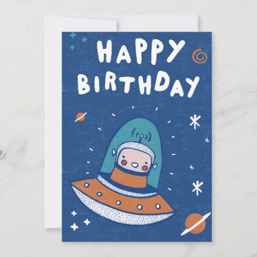 宇宙誕生日招待状 招待状 (正面)