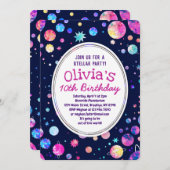 宇宙誕生日招待状 招待状 (正面/裏面)