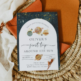 宇宙誕生日招待状 | First Trip誕生日 招待状