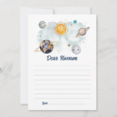 宇宙誕生日銀河系太陽月星惑星 カード (正面)