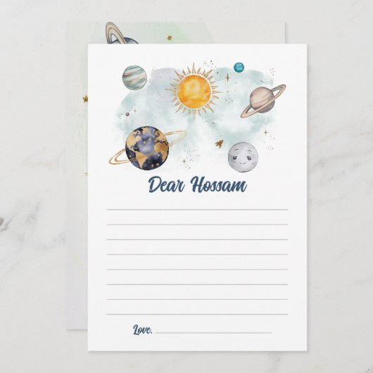 宇宙誕生日銀河系太陽月星惑星 カード (正面/裏面)