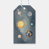 宇宙誕生日銀河系太陽月星惑星 ギフトタグ (裏面)