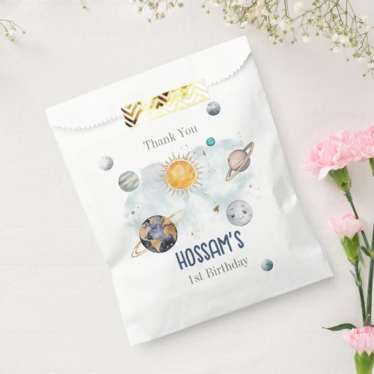 宇宙誕生日銀河系太陽月星惑星 フェイバーバッグ (封をした状態)