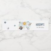 宇宙誕生日銀河系太陽月星惑星 ペットボトルラベル (シングルラベル)