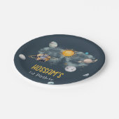 宇宙誕生日銀河系太陽月星惑星 ペーパープレート (アングル)