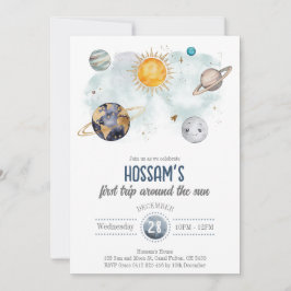宇宙誕生日銀河系太陽月星惑星 招待状