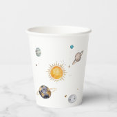 宇宙誕生日銀河系太陽月星惑星 紙コップ (裏面)