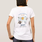 宇宙誕生日銀河系太陽月星惑星 Tシャツ (裏面)
