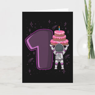 宇宙誕生日1第1回誕生日トッドラー宇宙飛行士 カード