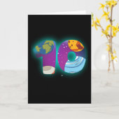 宇宙誕生日10 10誕生日少年10歳 カード (黄色い花)