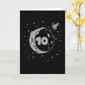 宇宙誕生日10 10誕生日少年10歳 カード (黄色い花)