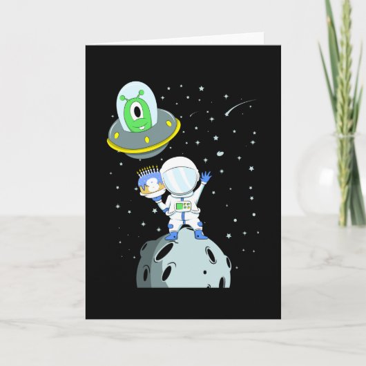 宇宙誕生日88誕生日ボーイフット カード (正面)