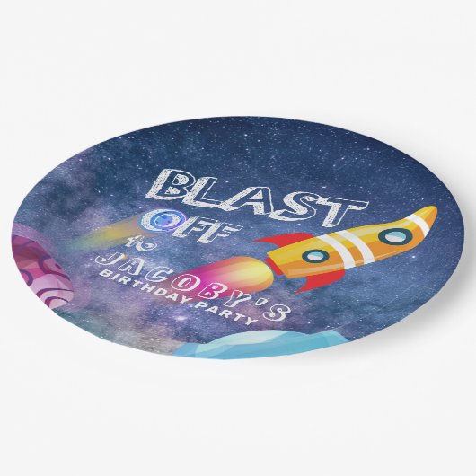 宇宙誕生日 ペーパープレート (アングル)