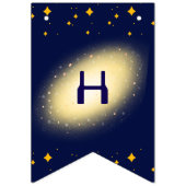 宇宙誕生日 – 宇宙飛行士、ロケット、銀河系 バンティングフラッグ (第2の旗)