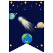 宇宙誕生日 – 宇宙飛行士、ロケット、銀河系 バンティングフラッグ (第1の旗)