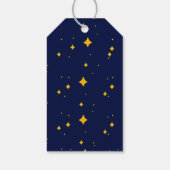 宇宙誕生日 – 宇宙飛行士、ロケット、銀河 ギフトタグ (裏面)