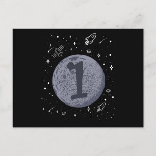 宇宙誕生日 1 1歳の誕生日 幼児 1歳 ポストカード