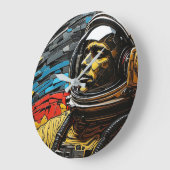 宇宙調和：宇宙飛行士ウォールクロック ラージ壁時計 (傾斜)