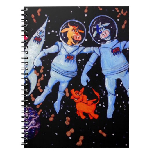 宇宙象への宇宙牛供給ピーナツ ノートブック (正面)