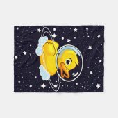 宇宙贈り物|母の日のアヒル フリースブランケット (正面(横))