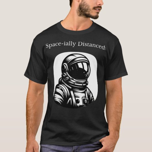 宇宙距離の宇宙飛行士の胸像 Tシャツ (正面)