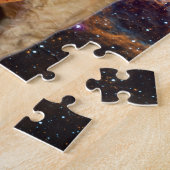 宇宙身に着けているピザ切れのピザ猫 ジグソーパズル (側面)