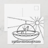 宇宙軍を廃止せよ - UFO - 友好的な宇宙人 ポストカード (正面/裏面)