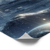 宇宙輝く輝く惑星 ポスター (角)