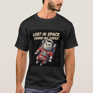 宇宙迷子の猫Tシャツ:宇宙にロスト Tシャツ