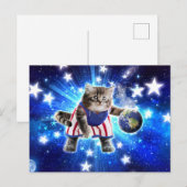 宇宙遊猫バスケットボール ポストカード (正面/裏面)