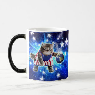 宇宙遊猫バスケットボール モーフィングマグカップ