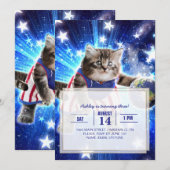 宇宙遊猫バスケットボール 招待状 (正面/裏面)